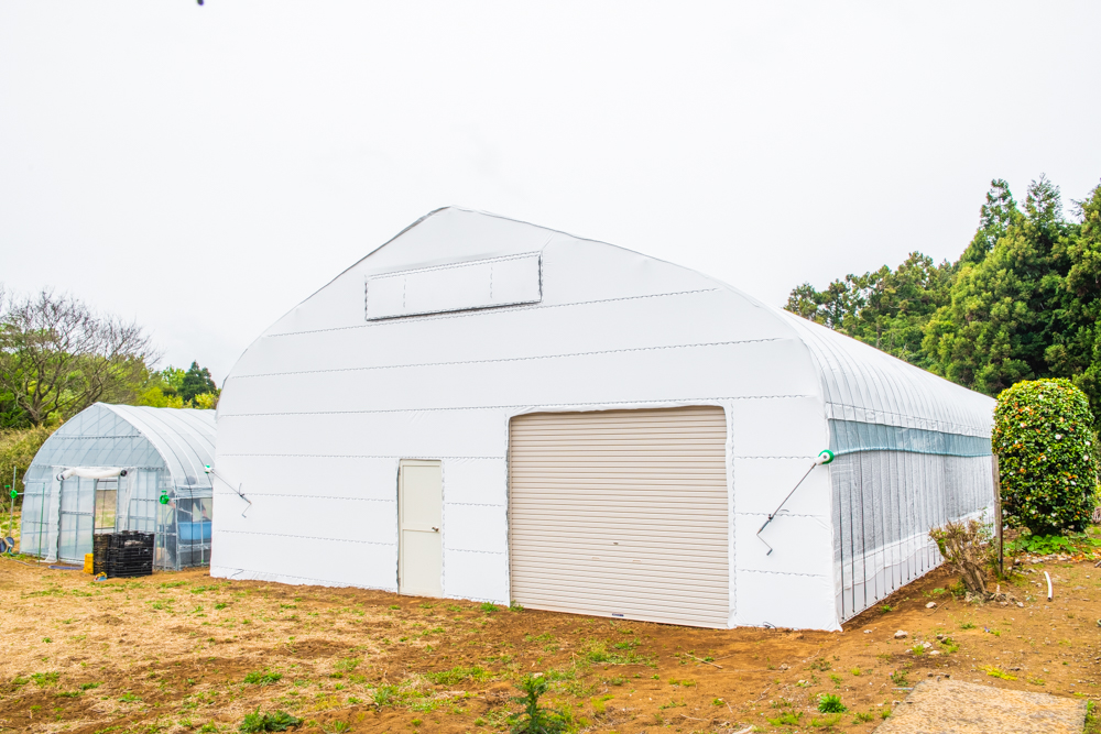 【間口10m】遮光ビニールハウス(76坪)|千葉県の施工実績