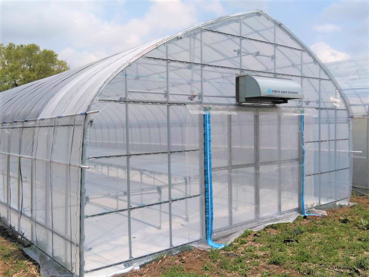 【栽培ベンチ】苺用パイプハウス(45坪)|千葉県の施工実績