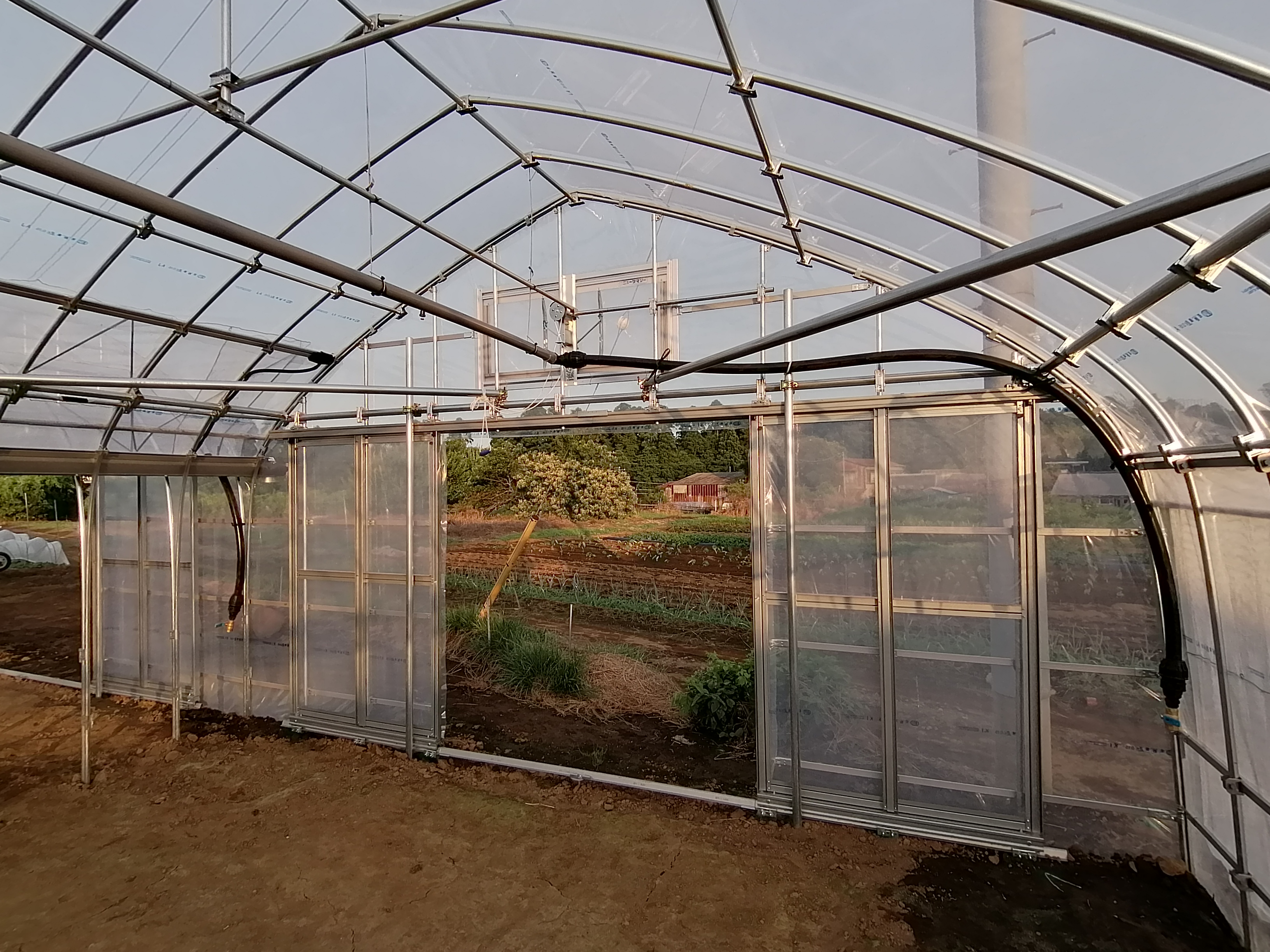 【間口補強】すいか用パイプハウス(861坪)|千葉県の施工実績