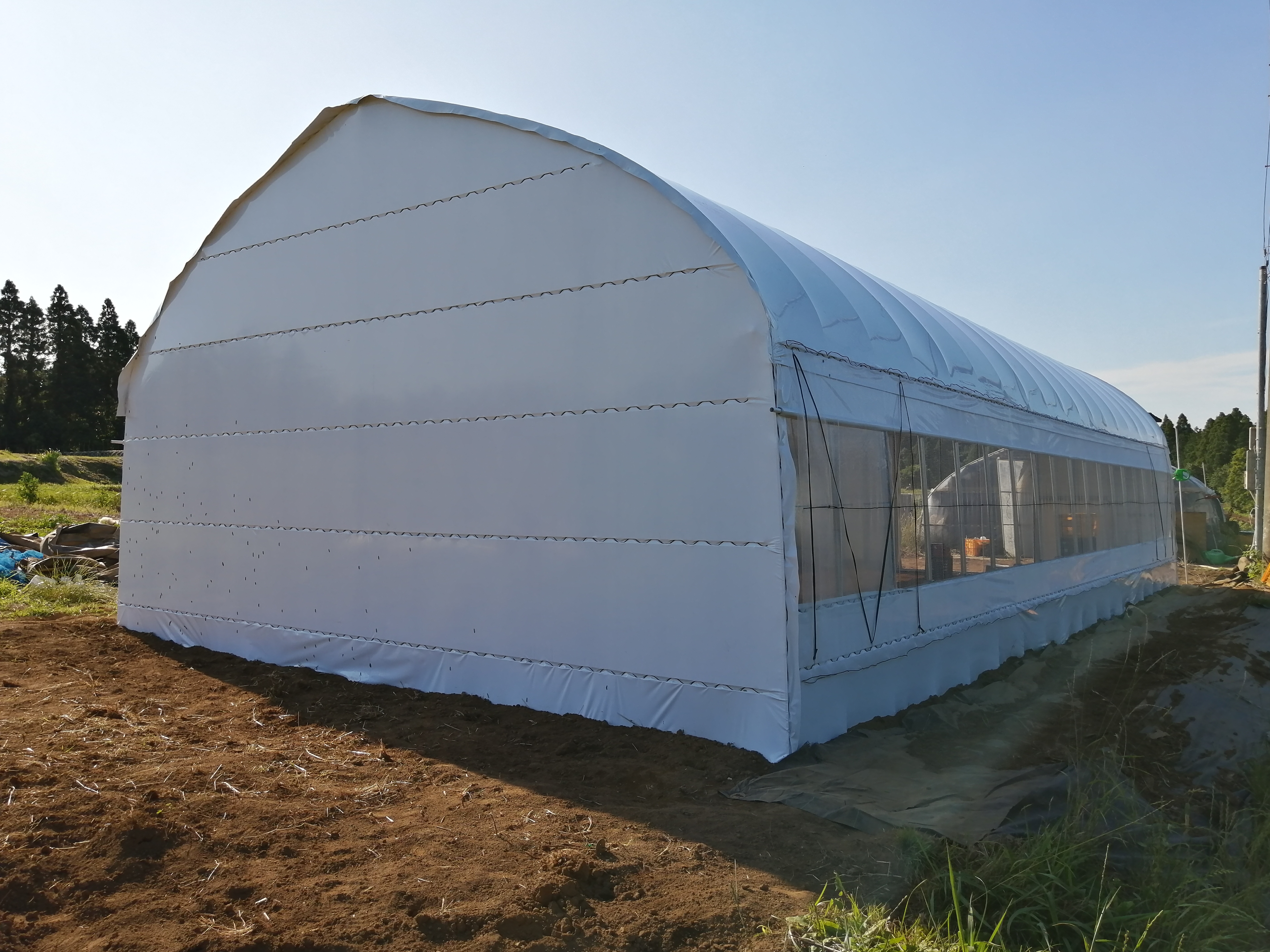 【3間】遮光ビニールハウス（18坪）|千葉県芝山町の施工実績