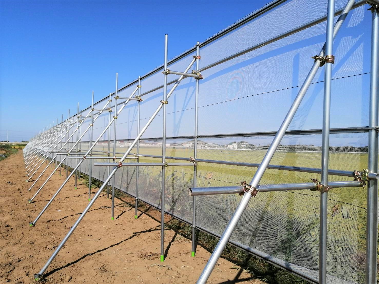 【防風ネット】防風施設（H3mxW100m）|千葉県山武市の施工実績