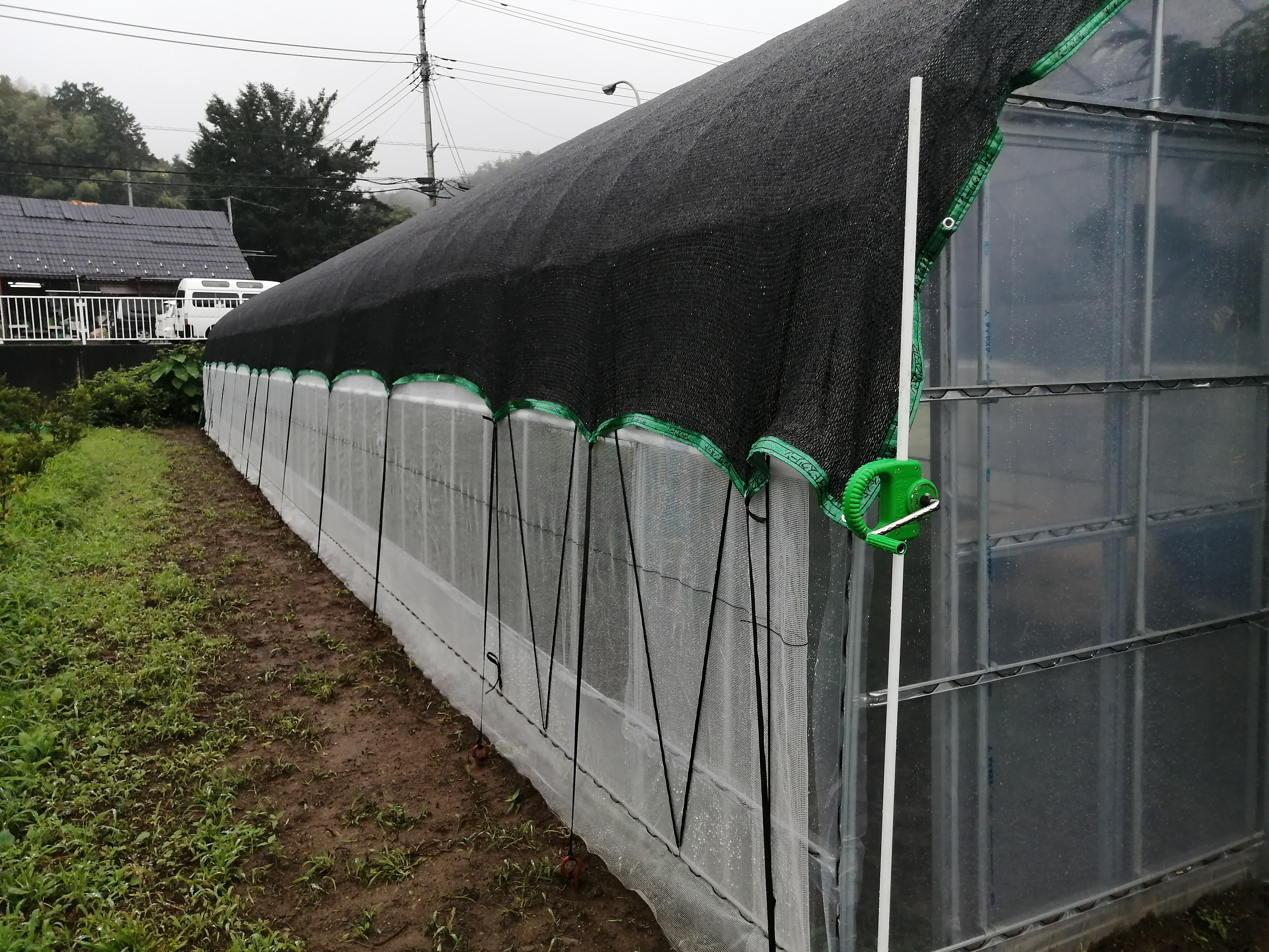 【遮光ネット】榊栽培ビニールハウス(36坪)|東京都の施工実績