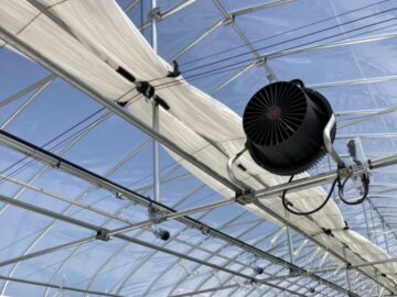 農業用循環扇 – ビニールハウスの温度ムラ防止・湿度管理・生育促進 –の画像