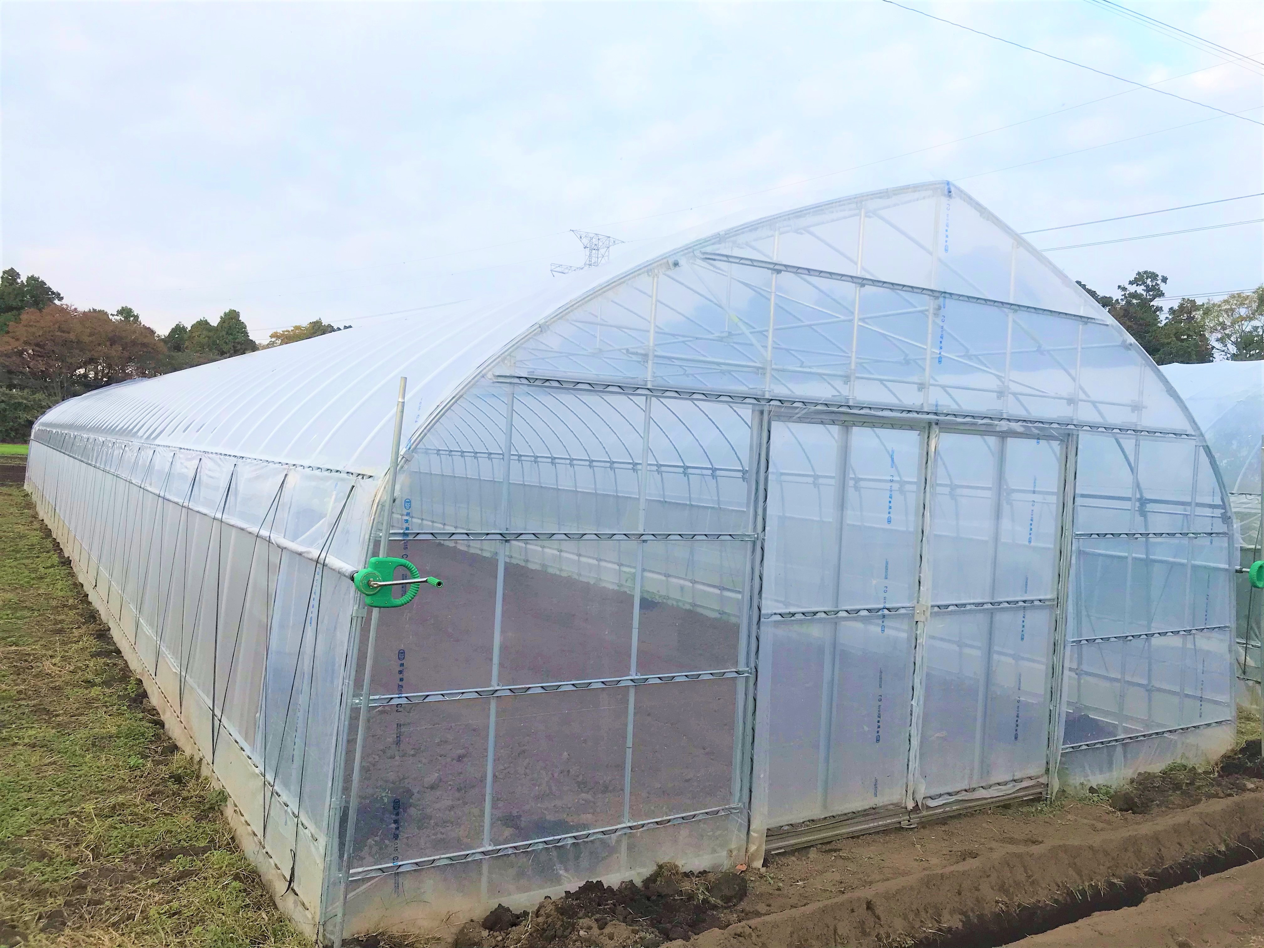 【間口5.4m】野菜栽培用ビニールハウス（90坪）|茨城県の施工実績