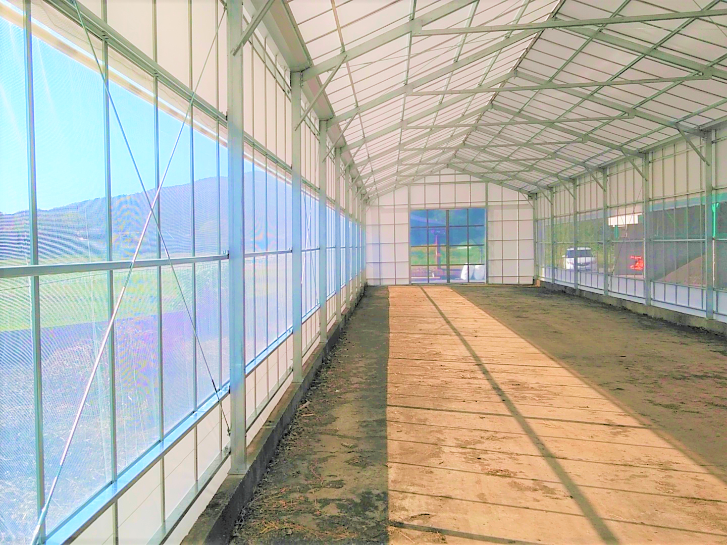 【牛舎・堆肥舎】遮光鉄骨ハウス（58坪）|千葉県の施工実績