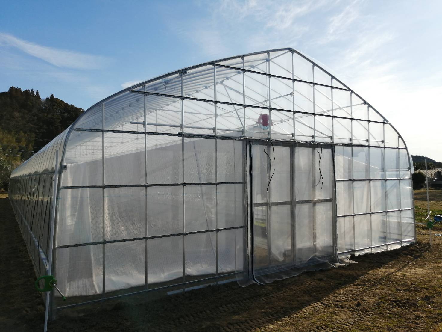 【カーテン付き】農業用パイプハウス（66坪）|千葉県の施工実績