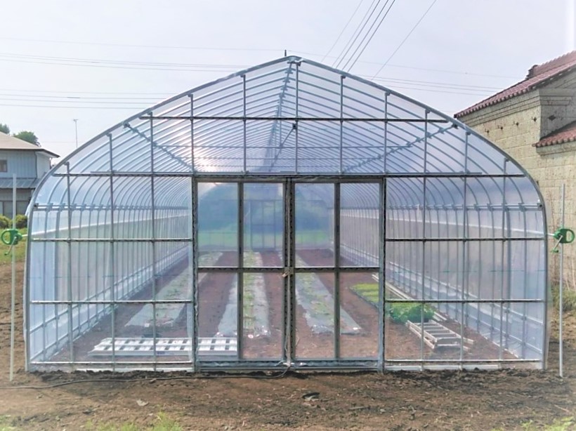 【温室】野菜用パイプハウス（33坪）|栃木県の施工実績