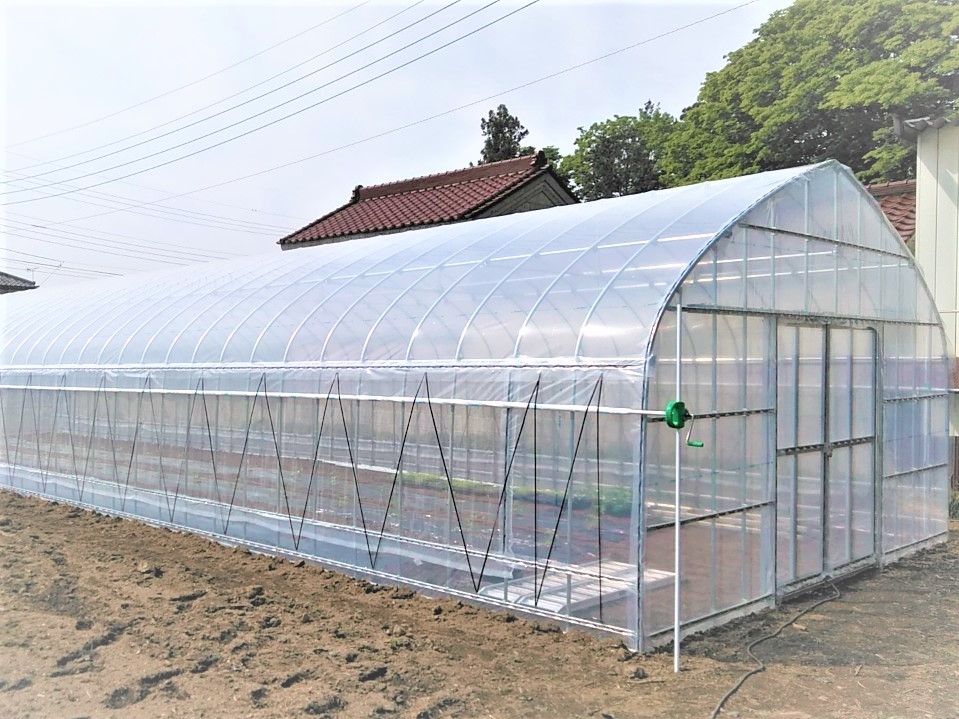 【温室】野菜用パイプハウス（33坪）|栃木県の施工実績
