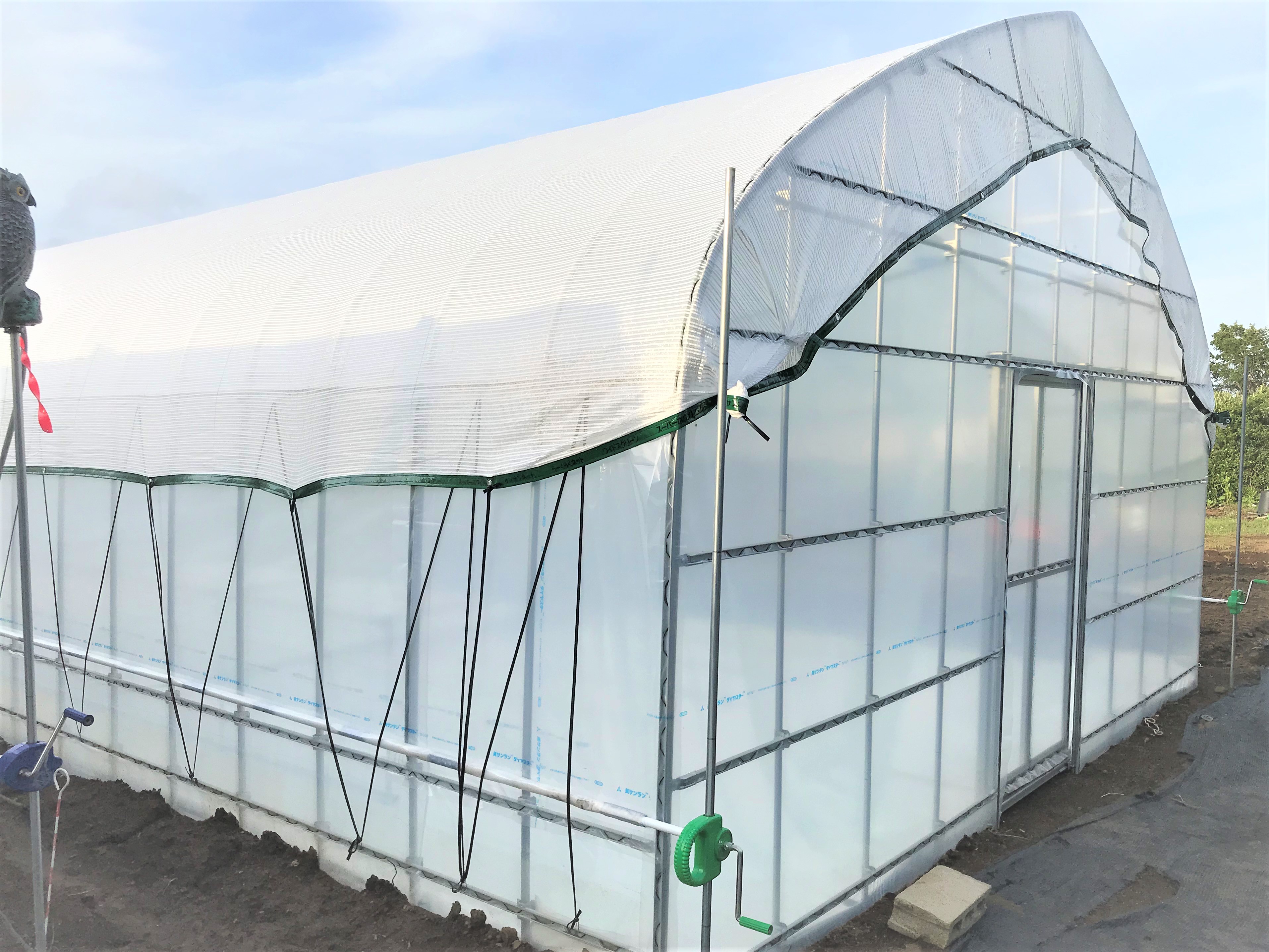 【栽培ベンチ】多肉植物用ビニールハウス（36坪）|千葉県の施工実績