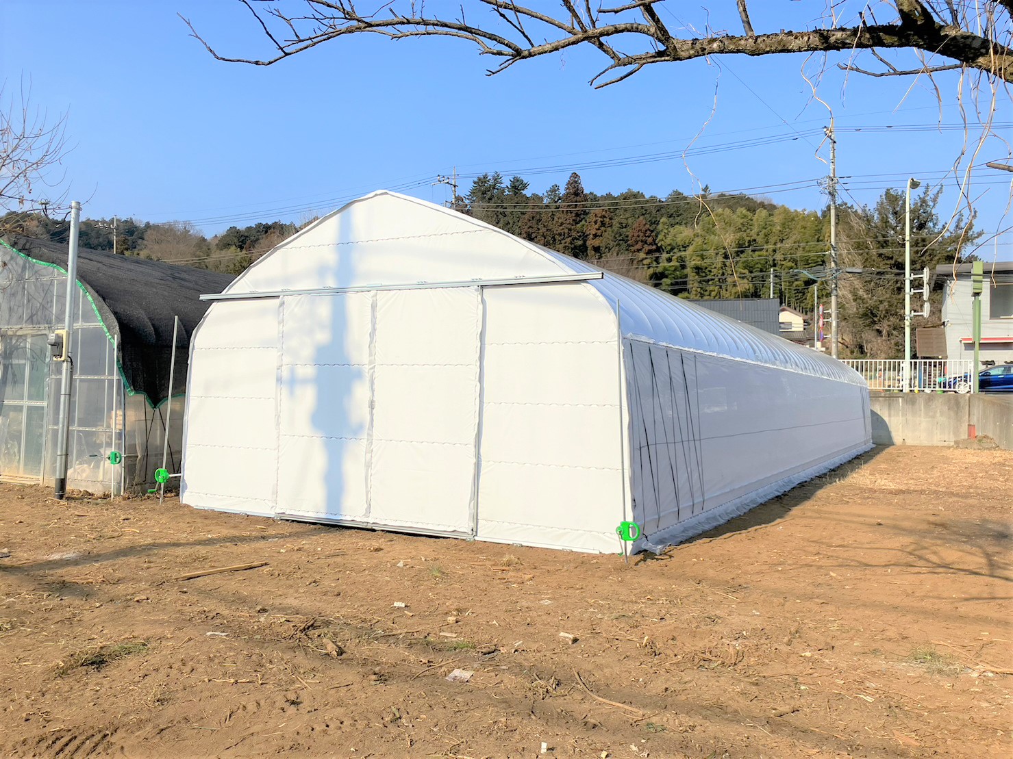 【3間】遮光ビニールハウス(36坪)|東京都の施工実績