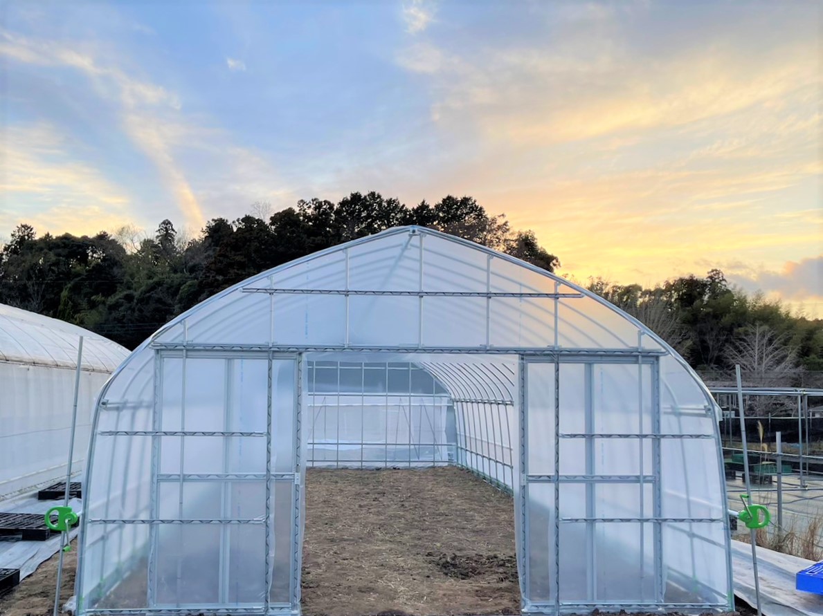 【妻換気】多肉植物用パイプハウス（15坪33坪）|千葉県の施工実績